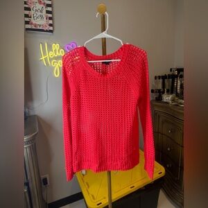 a.n.a Women's Vibrant Red Knit Sweater